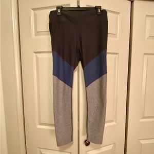Outdoor Voices Blue Black Grey 7/8 Leggings